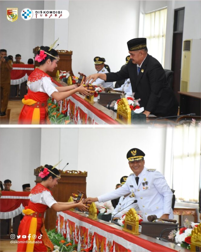 
 DPRD Kabupaten Tubaba Mengelar Rapat Paripurna istimewa penyampaian Visi dan Misi Bupati Tubaba