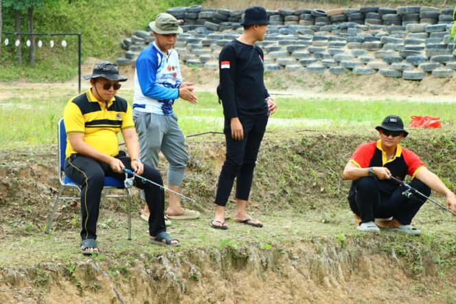 
 Semarak Hari Bhayangkara ke-79, Polres Tulang Bawang Barat Gelar Lomba Mancing