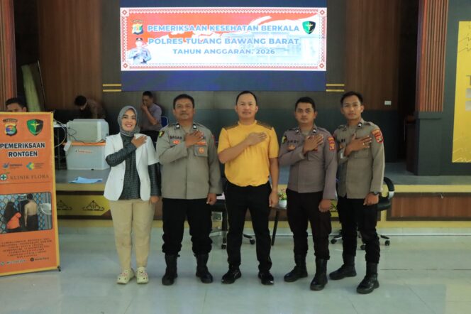 
 Cek kesehatan Personel, Polres Tulang Bawang Barat Gelar Pemeriksaan Kesehatan Berkala Tahun 2026